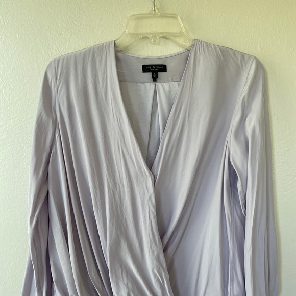 Rag & Bone Silk Lilac top size S/P - Picture 3 of 11